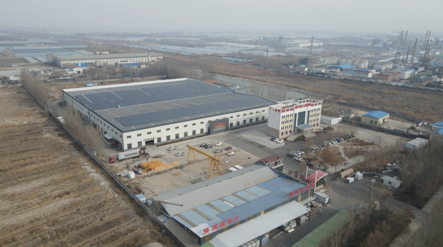 Factory aerial view
